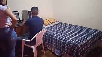 Stepmom Intervenes In My Gaming Session: I Surprise My Stepsister With A Passionate Encounter, Risking Exposure