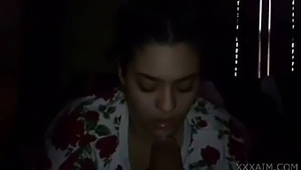 Arab Babe Gives A Hot Blowjob To A Moroccan Stud On Webcam