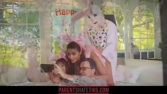 Young Girl Engages In Sexual Activity With Her Uncle While He Is Dressed As The Easter Bunny In A Family-Themed Video