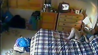 Mature Mom Indulges In Solo Play While Watching Her Son'S Explicit Content, Captured By A Hidden Camera