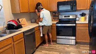 Real Couple Gets Down And Dirty In The Kitchen