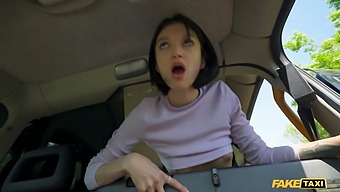 Madison Quinn'S Russian Brunette Babe Gets Her Pussy Pumped In A Fake Taxi Ride