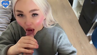 Stepmother’s Accidental Video Leads To A Steamy Blowjob And Hardcore Sex.