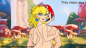 Princess Peach And Mario In A Steamy Adventure