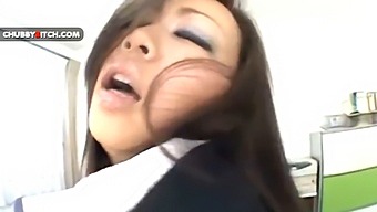 Japanese Secretary With Curvy Buttocks Rides Face To Face