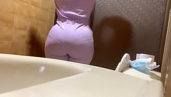 Amateur Recorded Footage Of A Busty Nurse Engaging In Intense Anal Activity