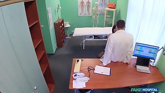 A Wife Of A Husband Who Is Away From Home Has Sex With A Doctor In A Fake Hospital Setting.